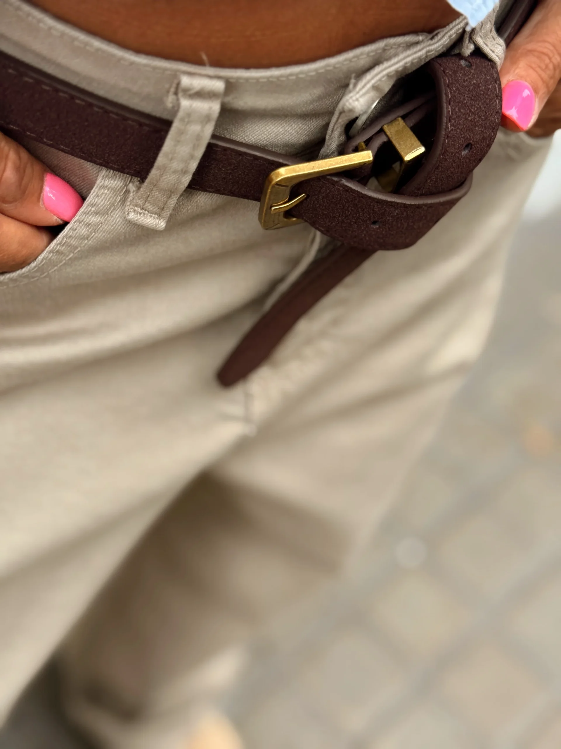 PANTALON CON CINTURÓN CAMILLE MULTICOLOR - Imagen 4