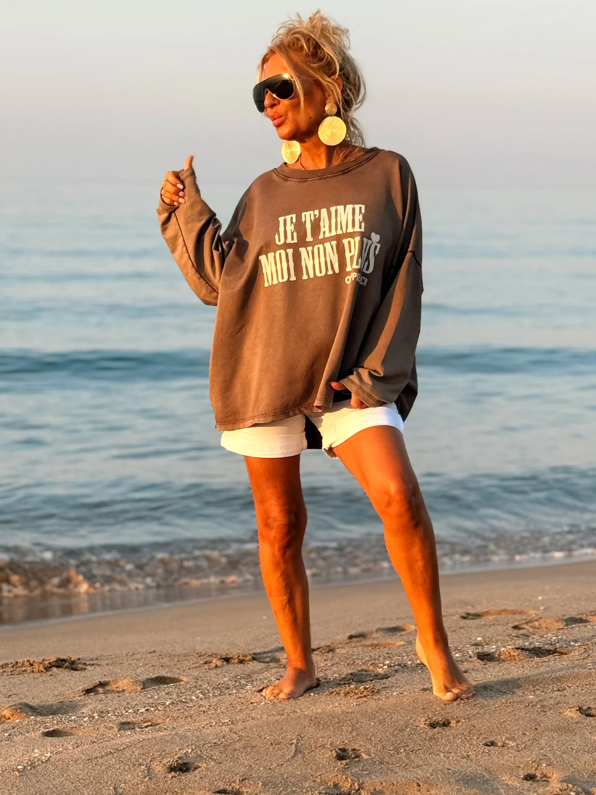 SUDADERA OVERSIZE JE T’AIME MOI NON PLUS MULTICOLOR - Imagen 5