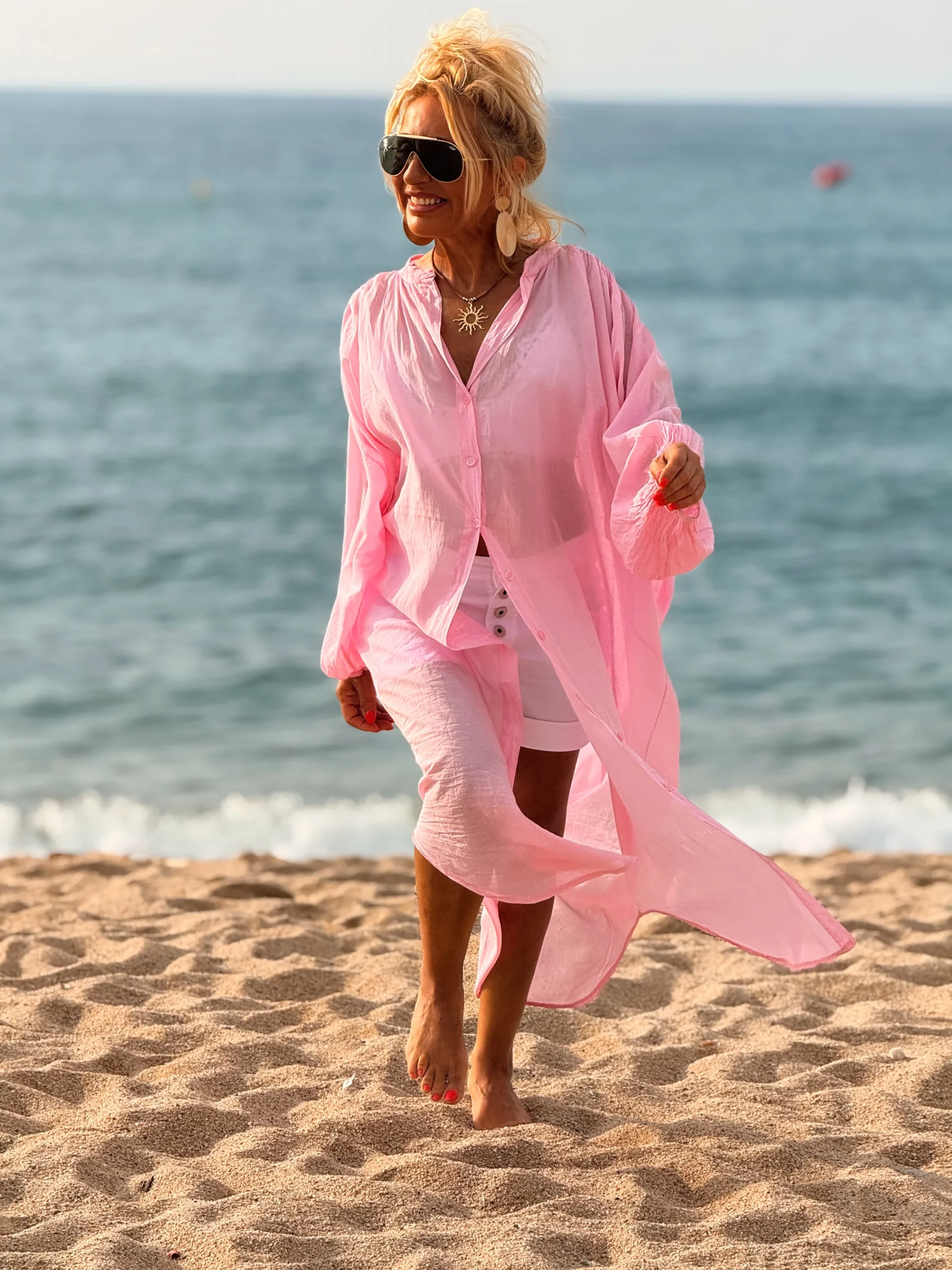 CAMISA TUNICA LARGA OVERSIZE ALEXIA MULTICOLOR