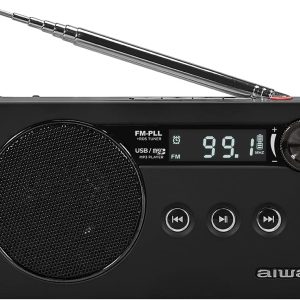 Radio Portátil Aiwa RS-77PLLBK – Compacta, Recargable y Multifunción