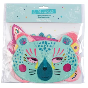 Máscaras  animales Broc and Roll - tonos rosas, pastel
