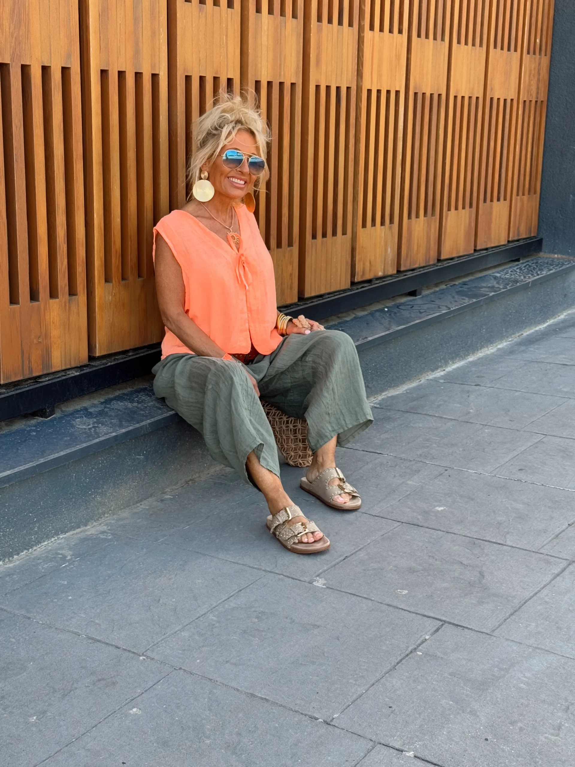 CHALECO CON LAZO JOYCE NARANJA - Imagen 8