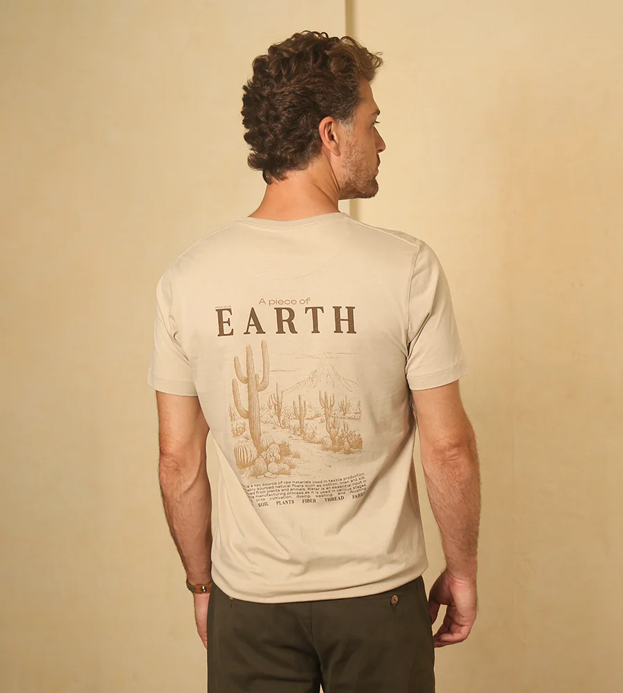 Camiseta Estampada Color Arena Ref. 150010625 - Imagen 4