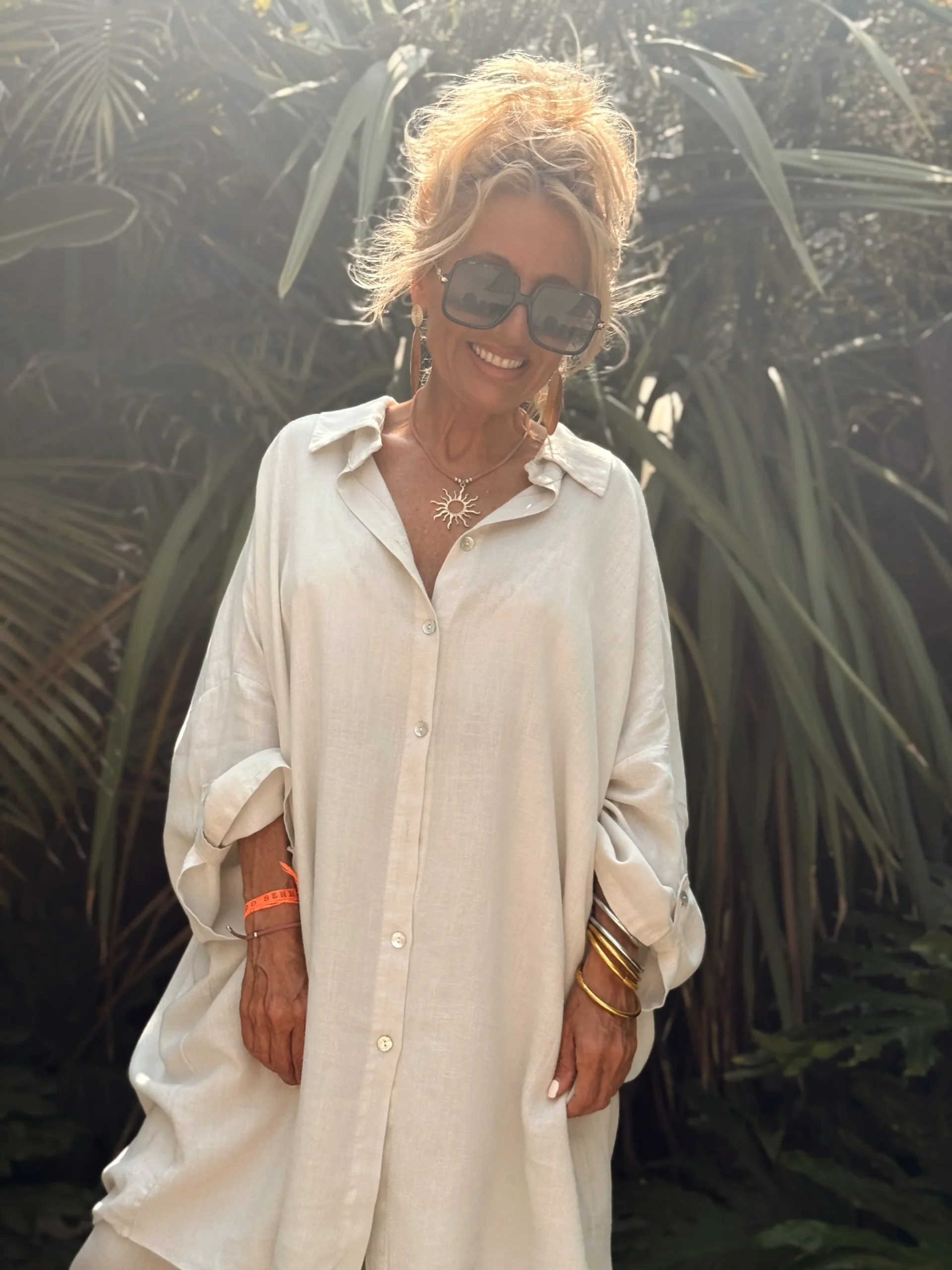 CAMISA OVERSIZE C’EST LA VIE BEIGE