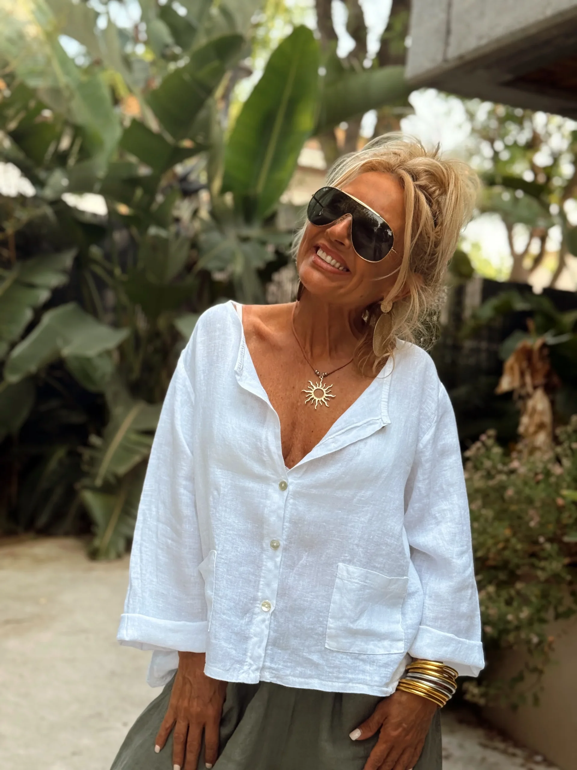 CAMISA LINO RITA MULTICOLOR