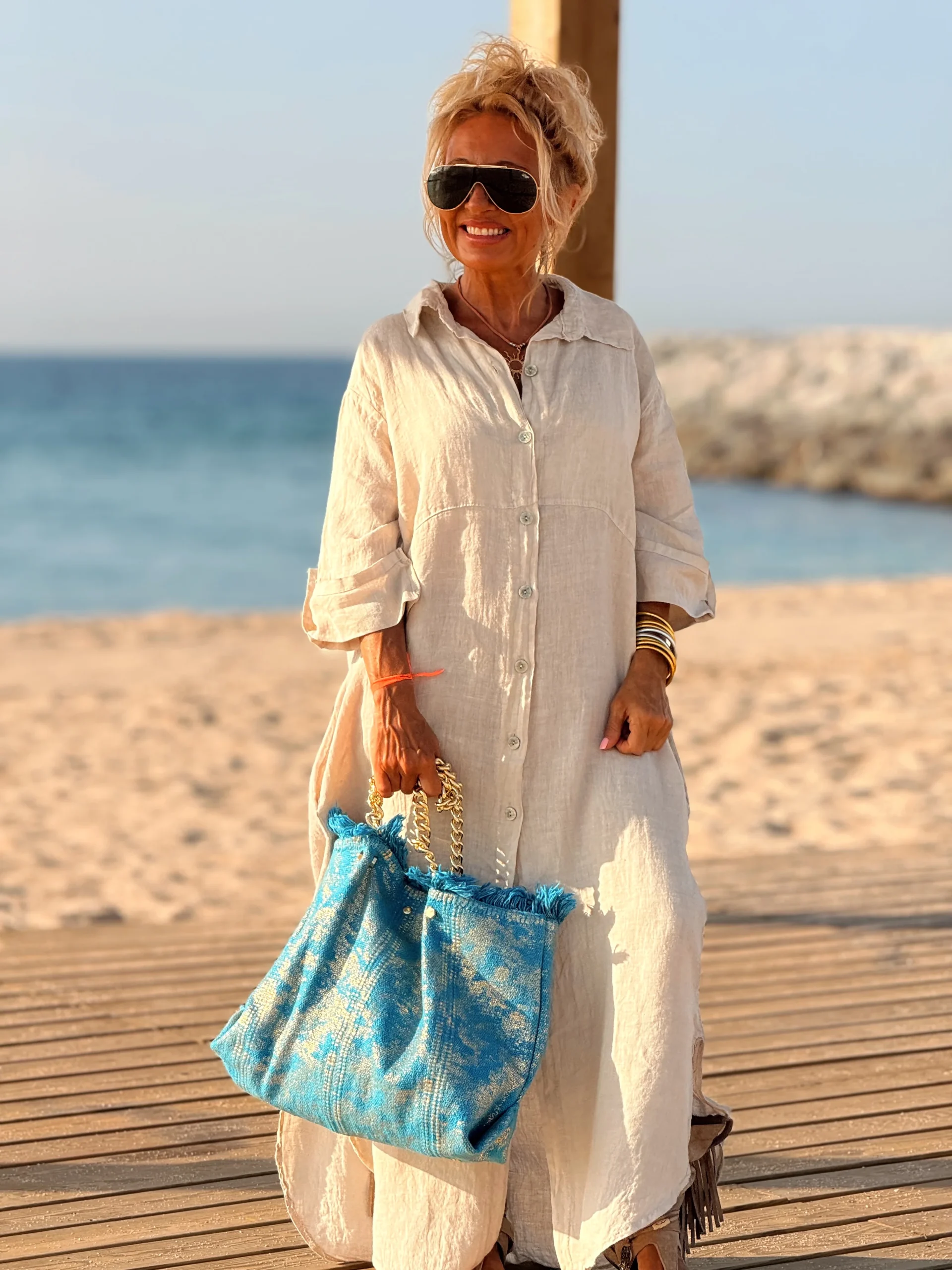 VESTIDO CAMISA TERRY MULTICOLOR - Imagen 9