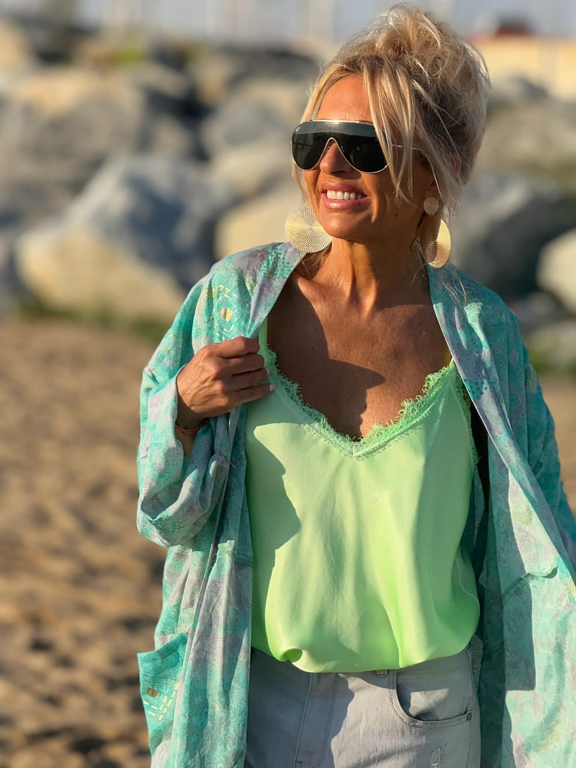 KIMONO ESTAMPADO MANGA ELASTICA MULTICOLOR - Imagen 6