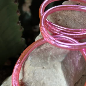 PULSERA DE SUERTE PAN DE ORO ROSA CHICLE