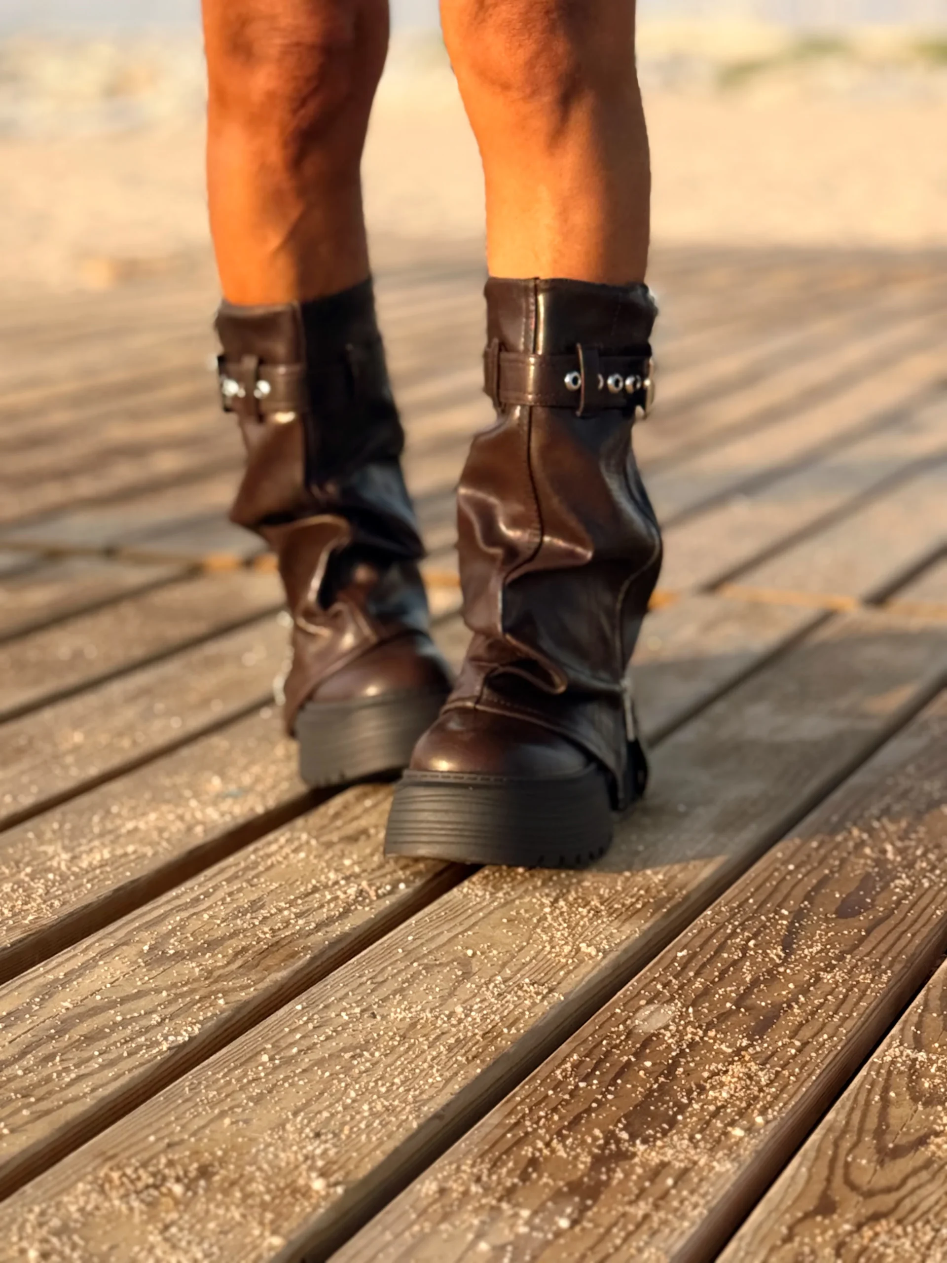 BOTAS MOTERO MARRON - Imagen 8