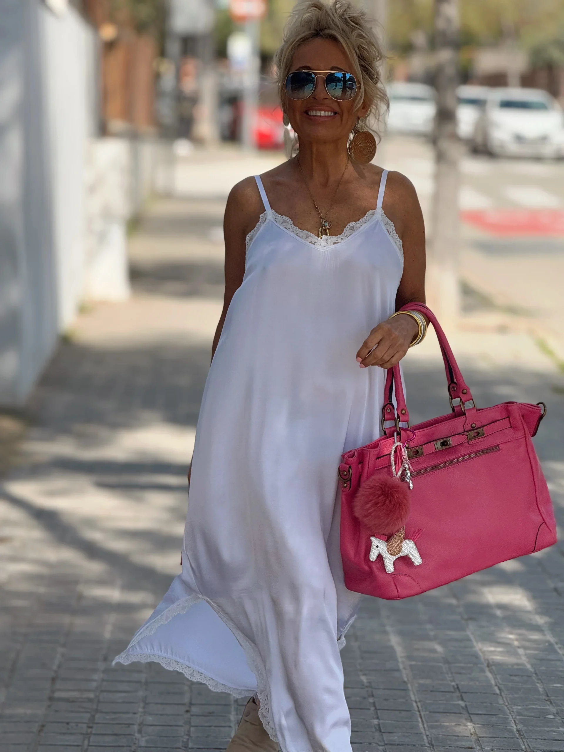 VESTIDO LENCERO FATY BLANCO - Imagen 3