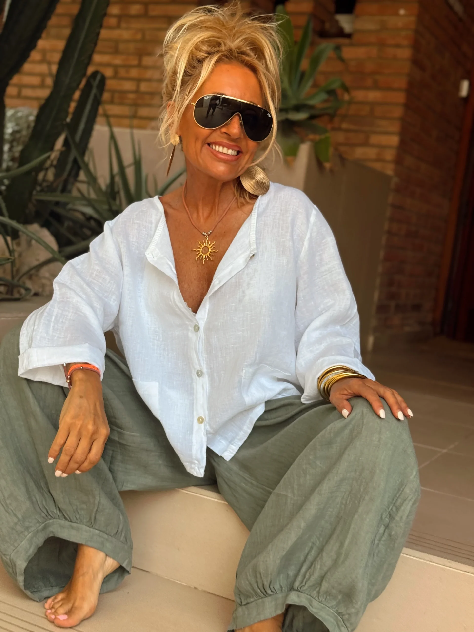 CAMISA LINO RITA MULTICOLOR - Imagen 8