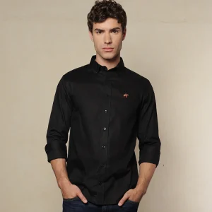 Camisa Fondo Entero M/L Color Negro Ref. 115080925