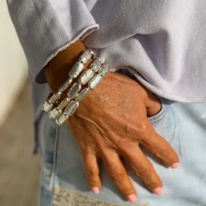 PULSERA TRIO PLANA PLATEADO