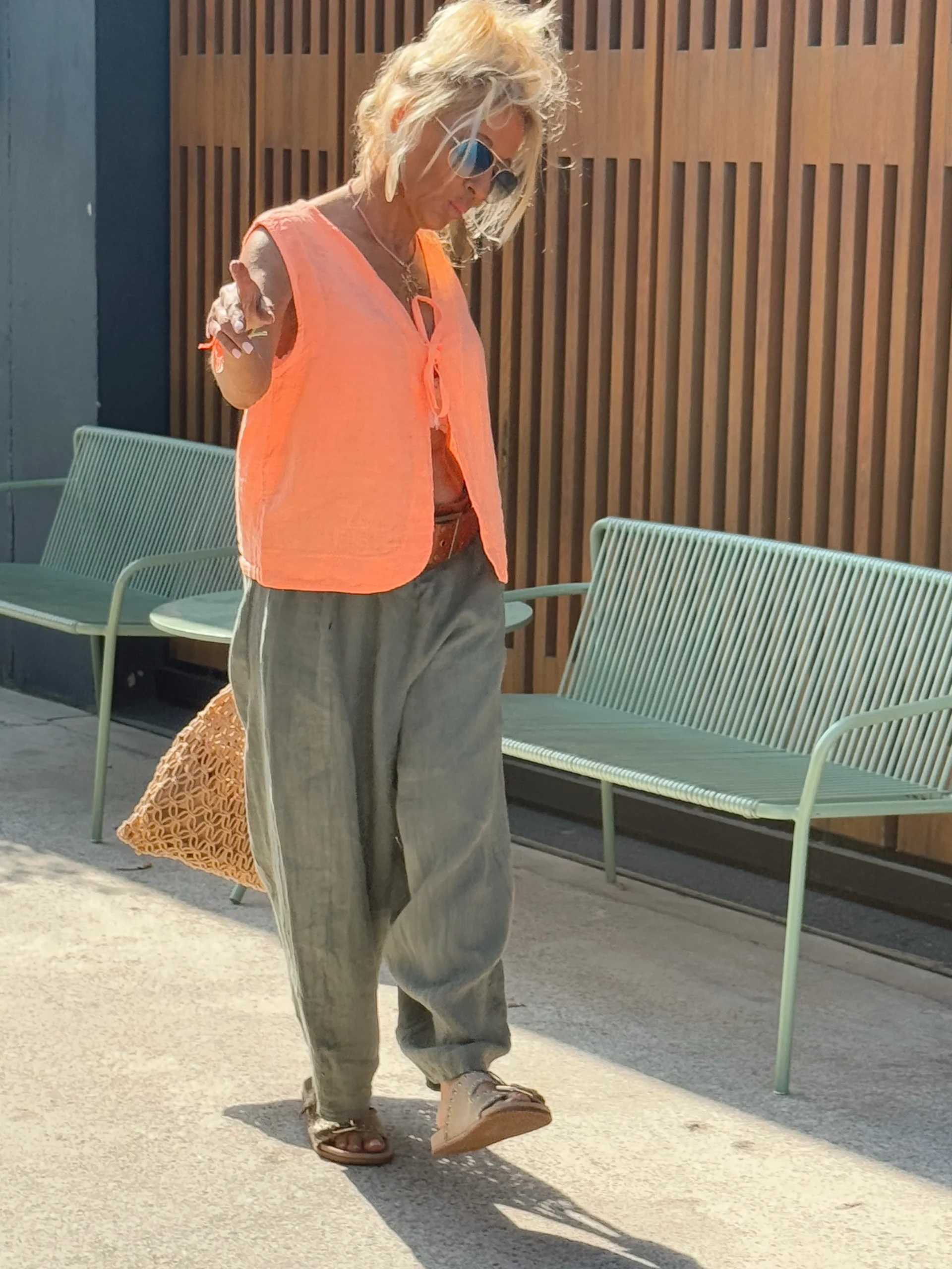 CHALECO CON LAZO JOYCE NARANJA - Imagen 4