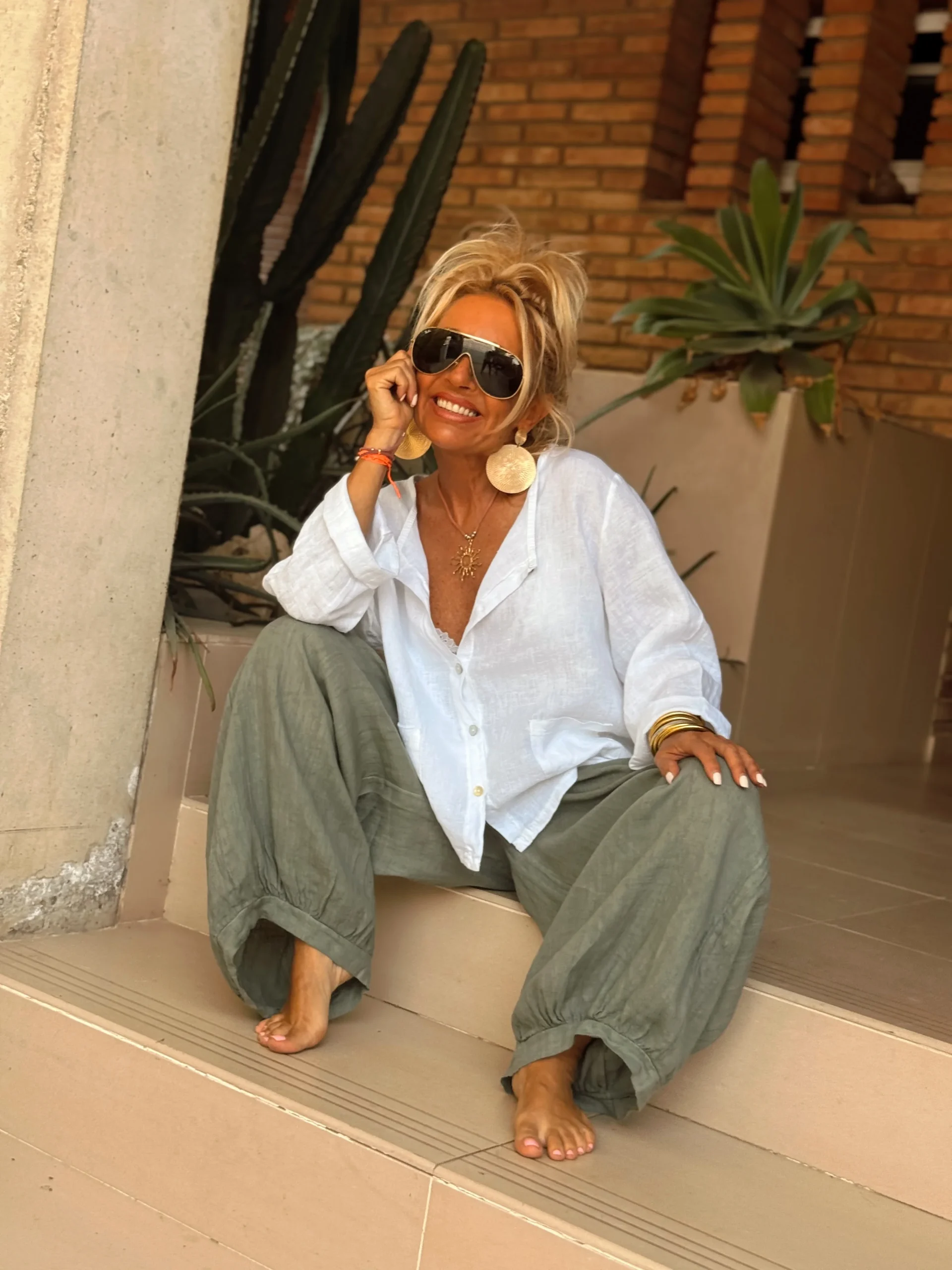 CAMISA LINO RITA MULTICOLOR - Imagen 9