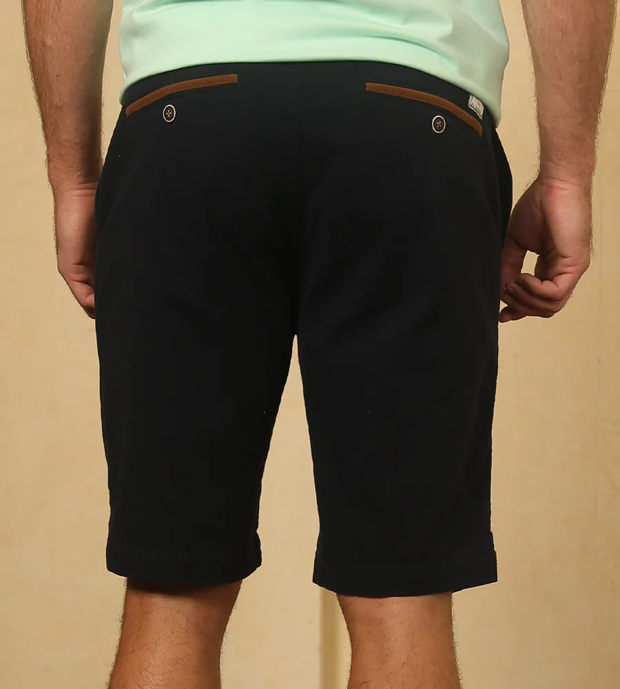 Bermuda Tejido Plano Color Azul Oscuro Ref. 117040625 - Imagen 4