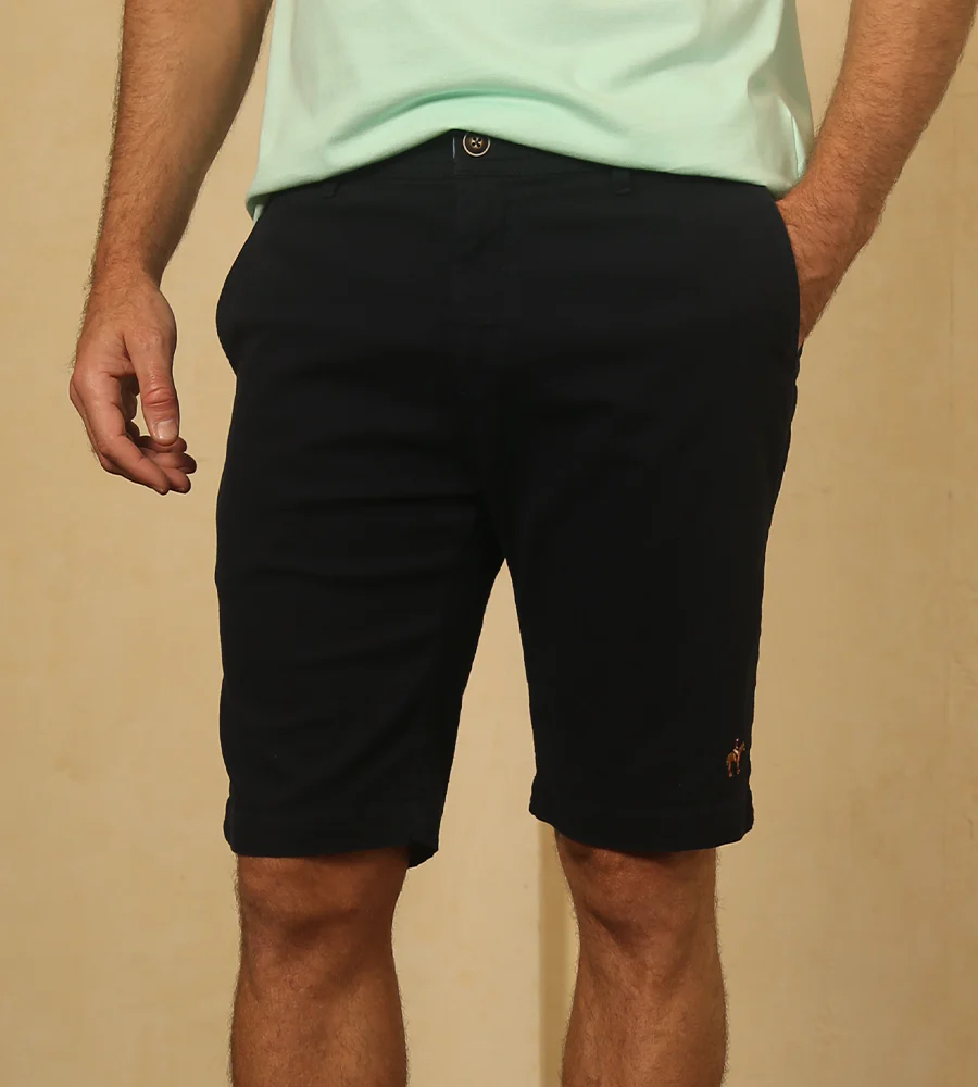 Bermuda Tejido Plano Color Azul Oscuro Ref. 117040625