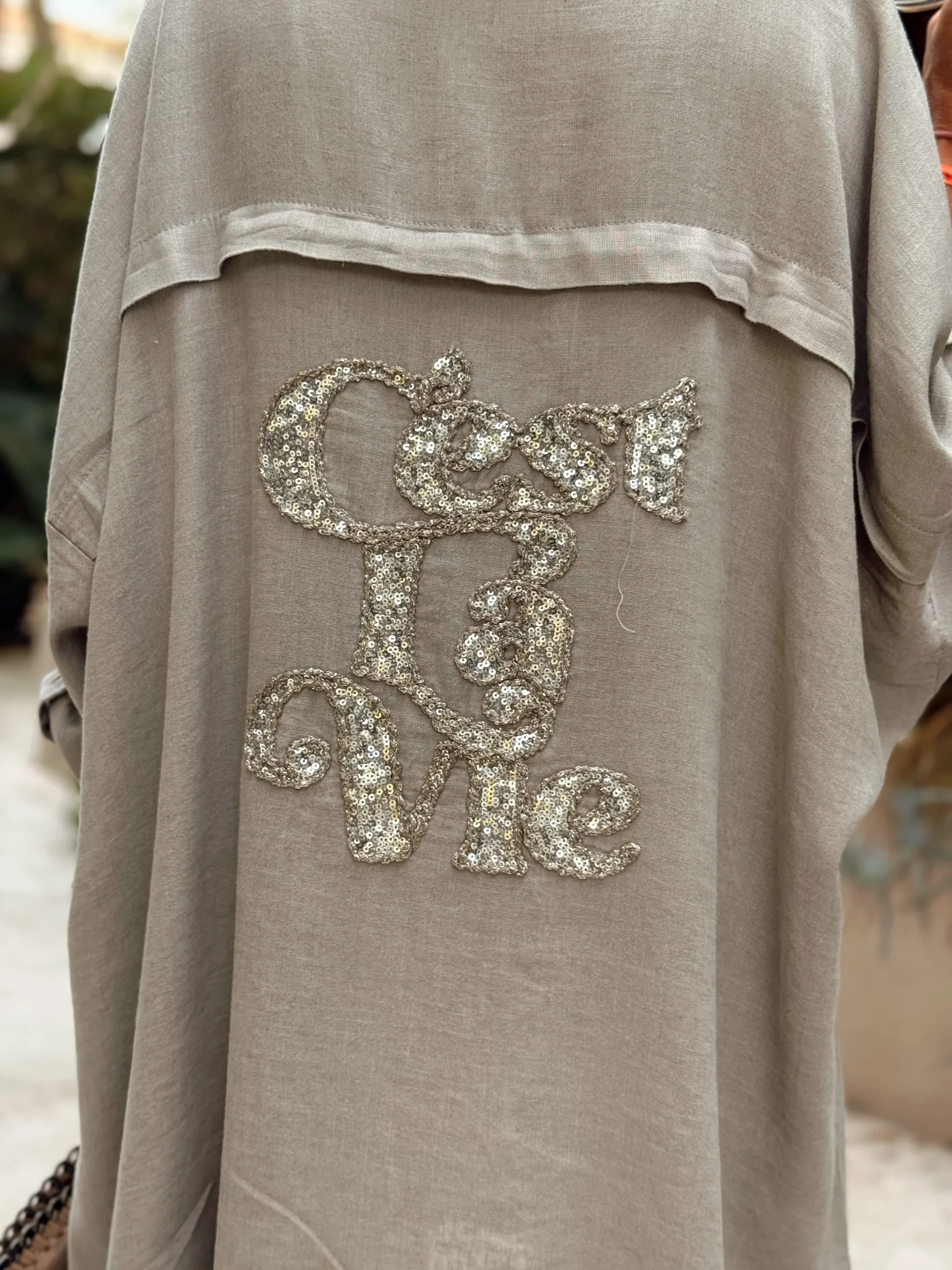 CAMISA OVERSIZE C’EST LA VIE TOPO - Imagen 5