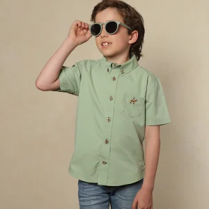 | Kids | Camisa F/E M/C Verde Claro Ref. 204010825