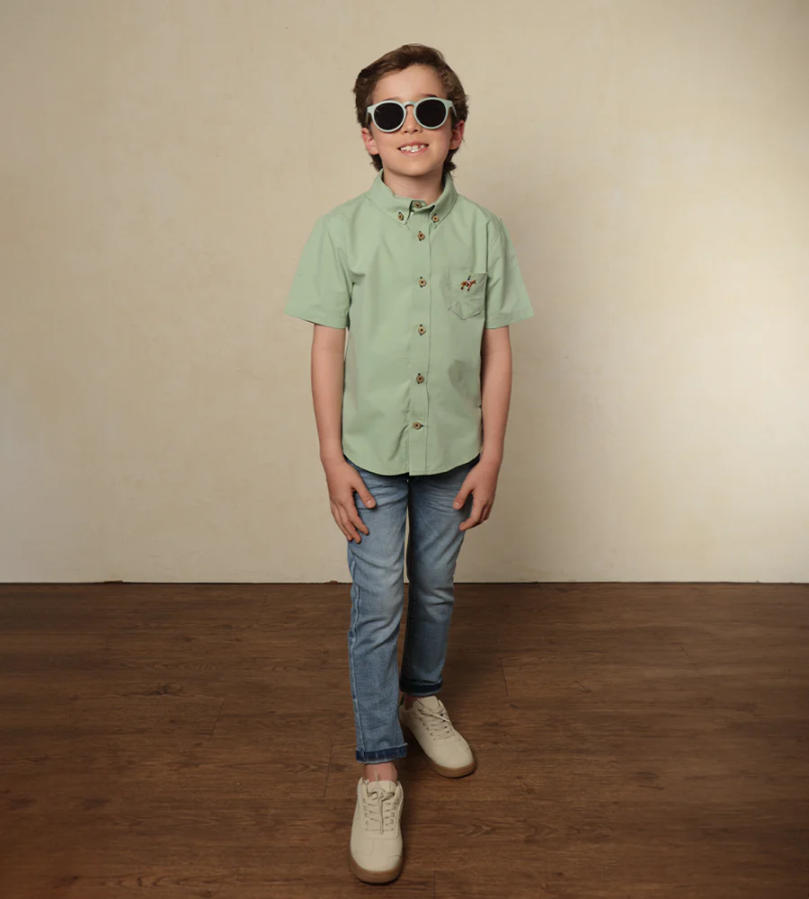 | Kids | Camisa F/E M/C Verde Claro Ref. 204010825 - Imagen 4