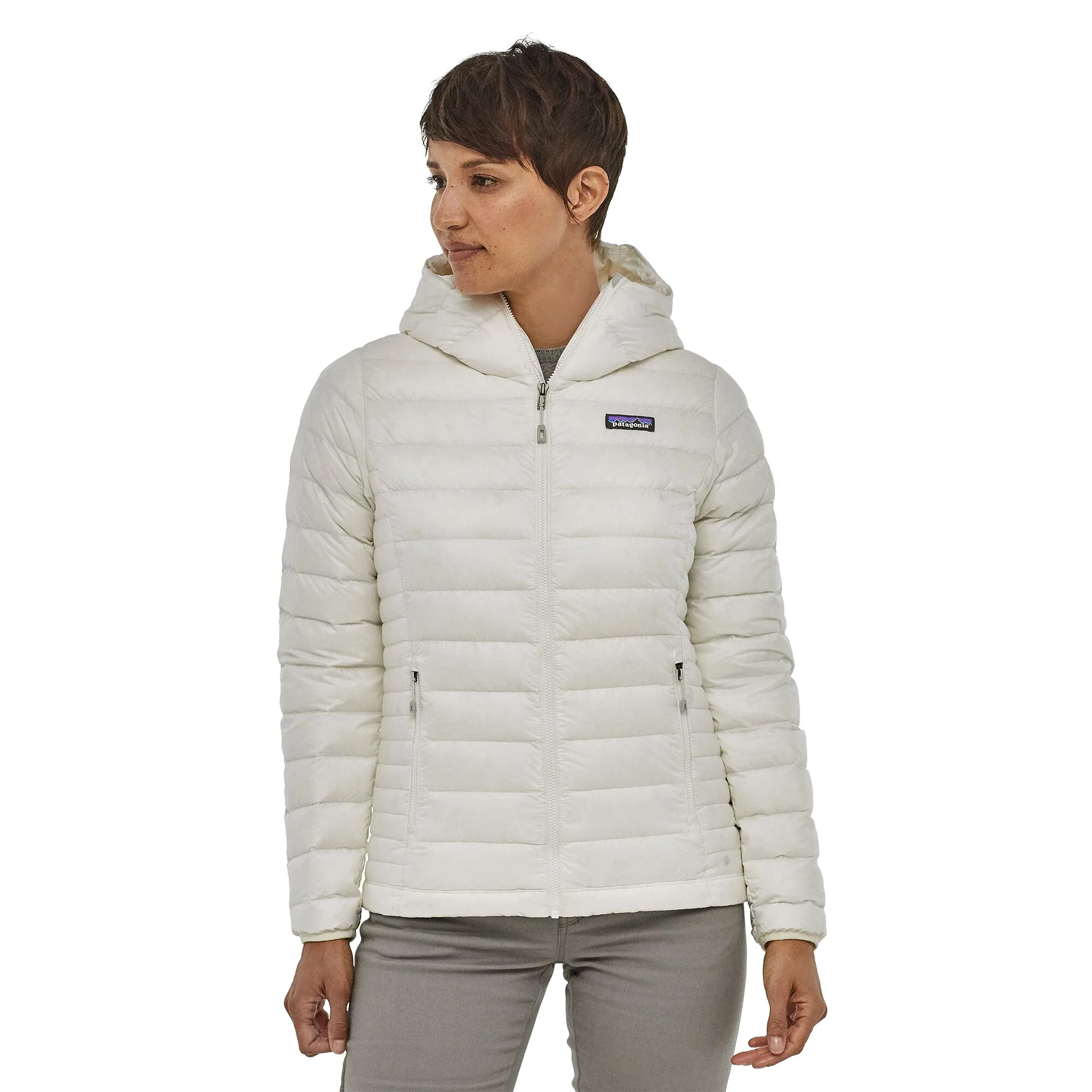 Chompa de Pluma Mujer con Gorro Down Sweater Hoody - Imagen 9