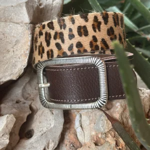 CINTURÓN LÉOPARDO MARRÓN