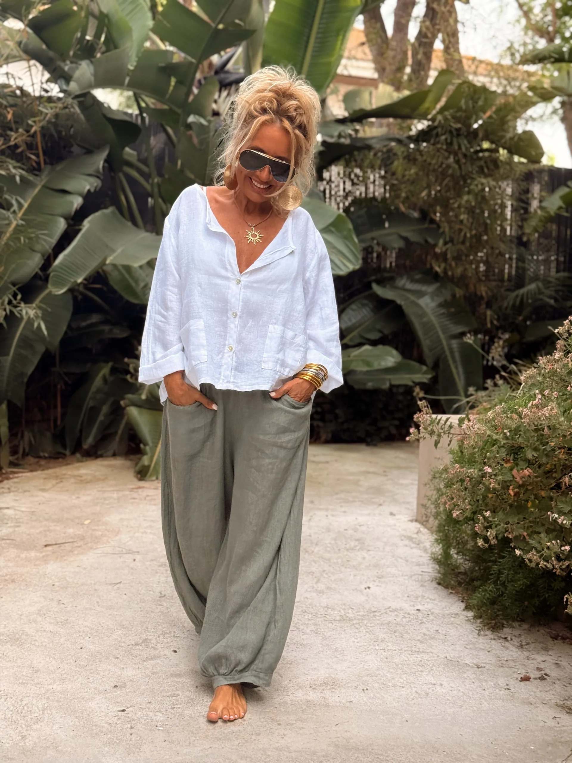 CAMISA LINO RITA MULTICOLOR - Imagen 6