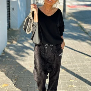 PANTALON BAGGY PANA VINTAGE NEGRO