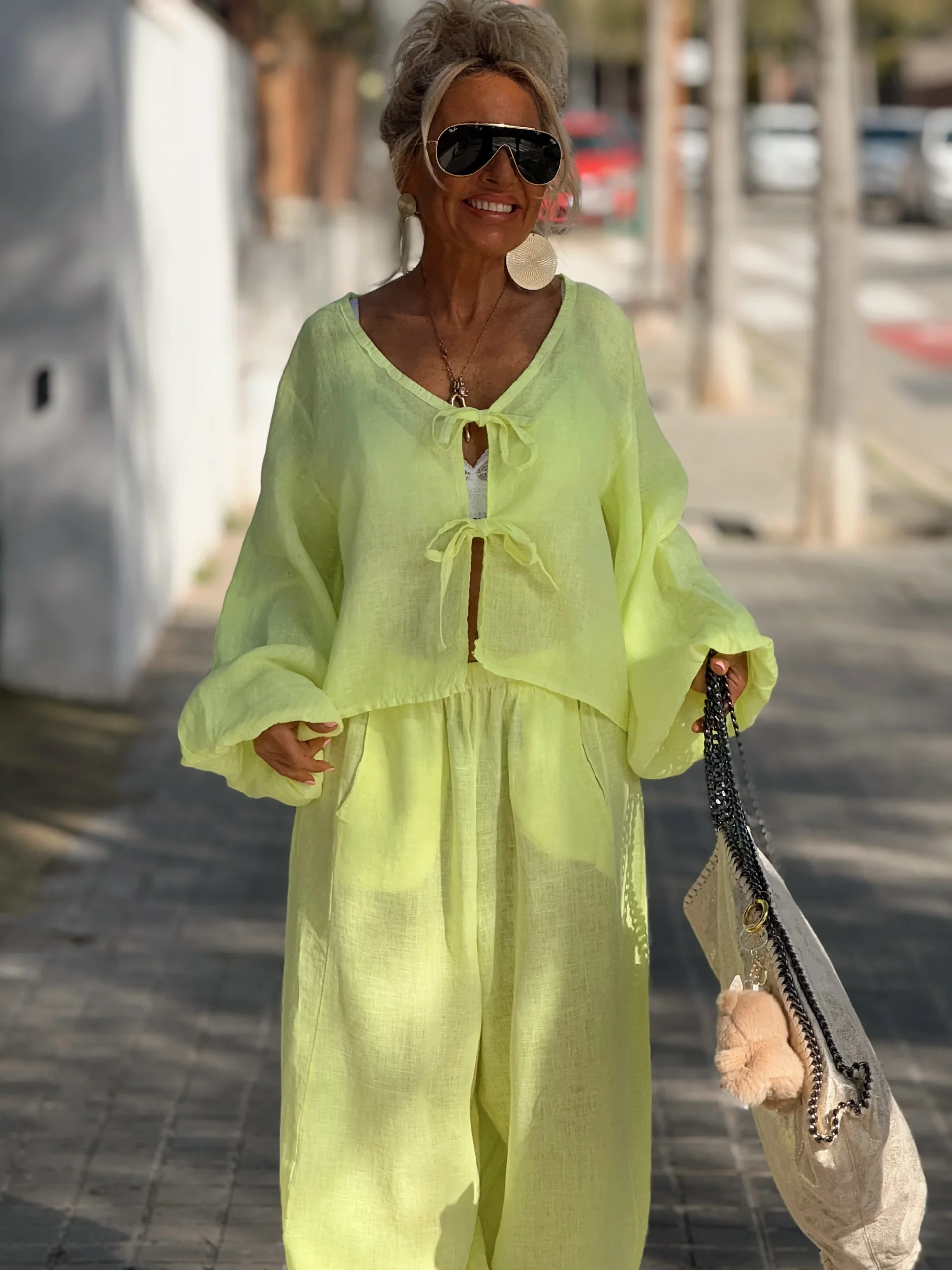 CHAQUETA NAEL CON LAZOS AMARILLO - Imagen 5