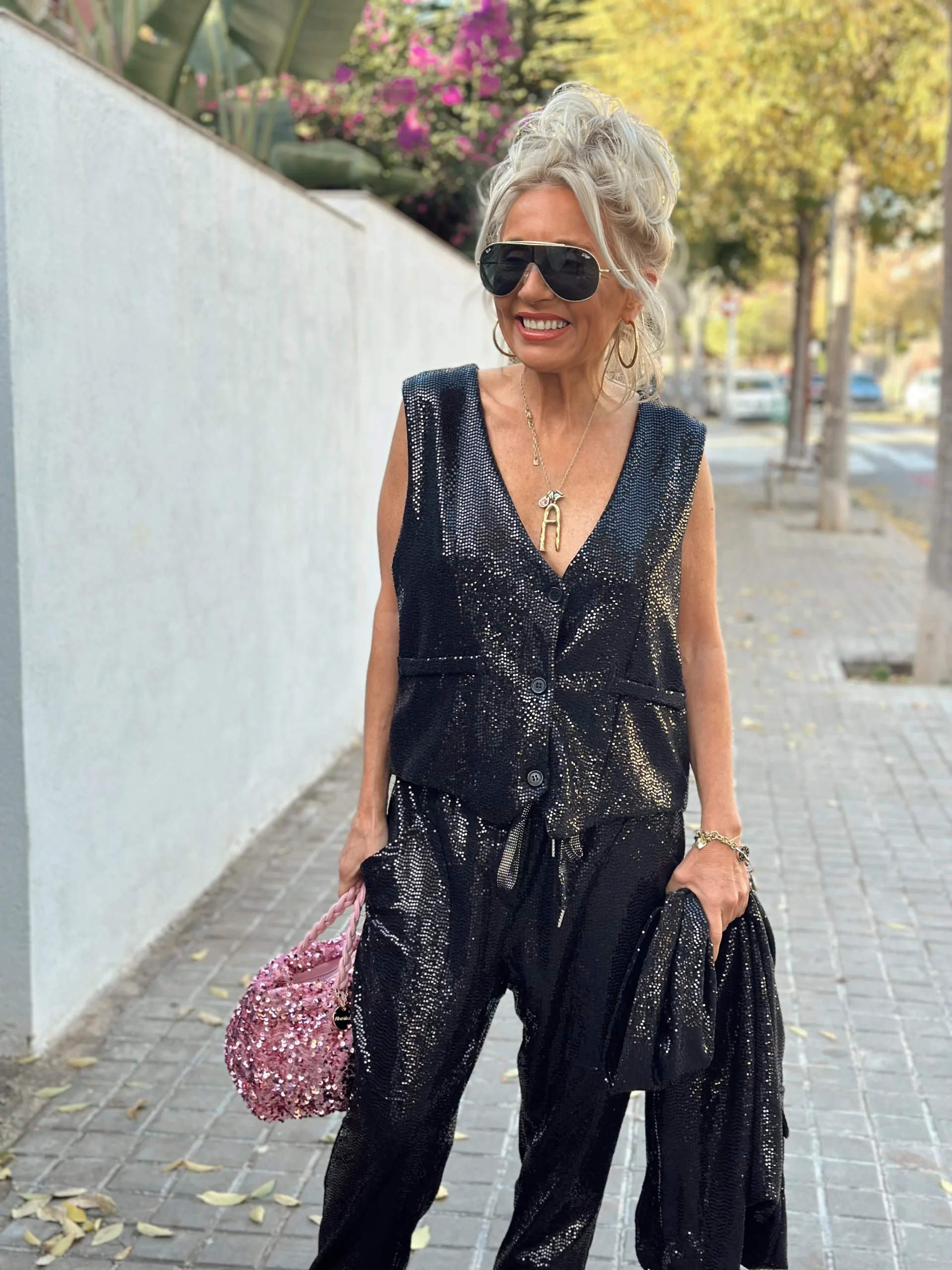 CHALECO LENTEJUELAS NEGRO - Imagen 3