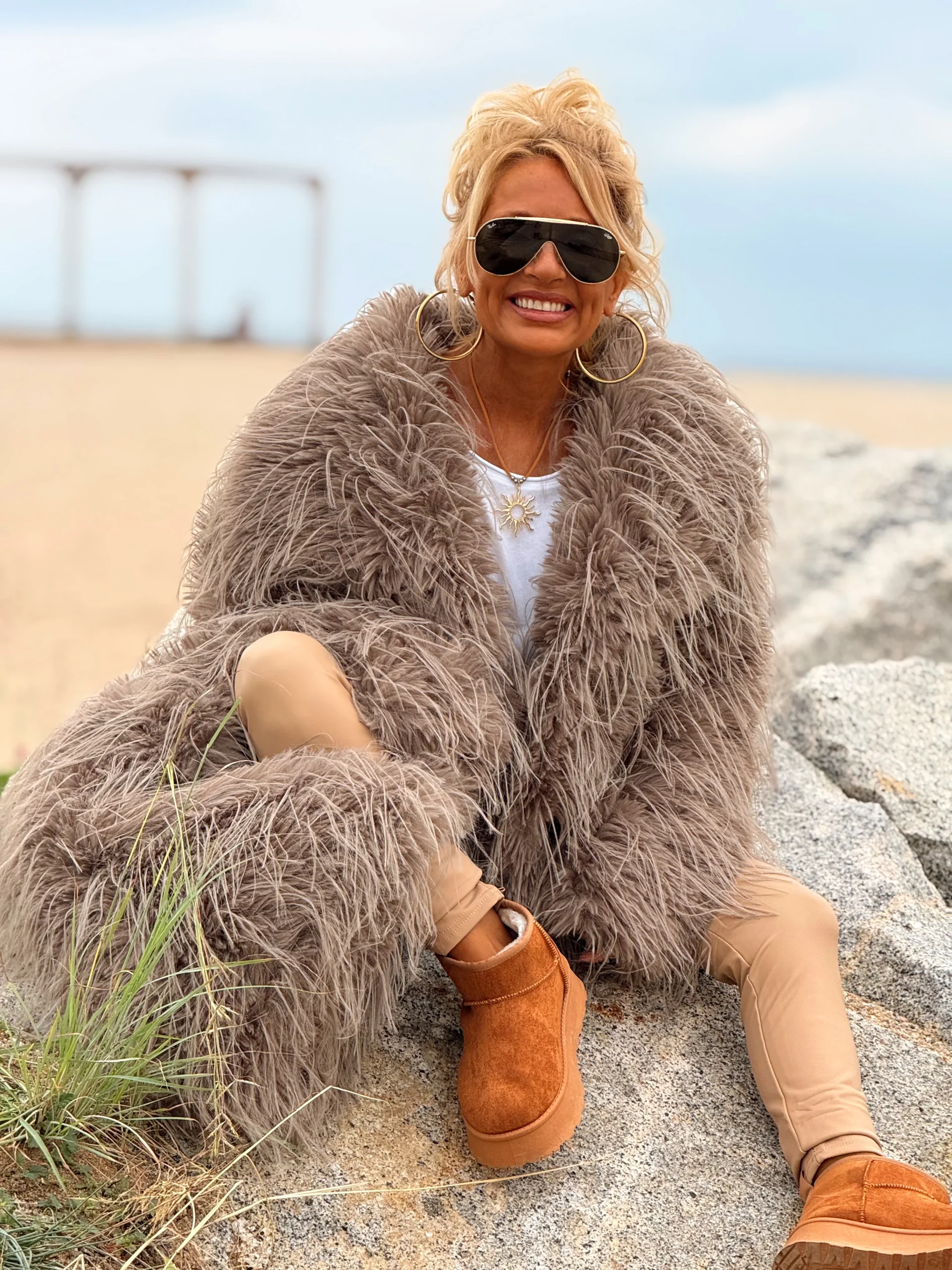 CHAQUETA DE PELO SINTÉTICO LUCAS MULTICOLOR