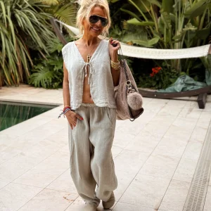 CHALECO CON LAZO JOYCE BEIGE