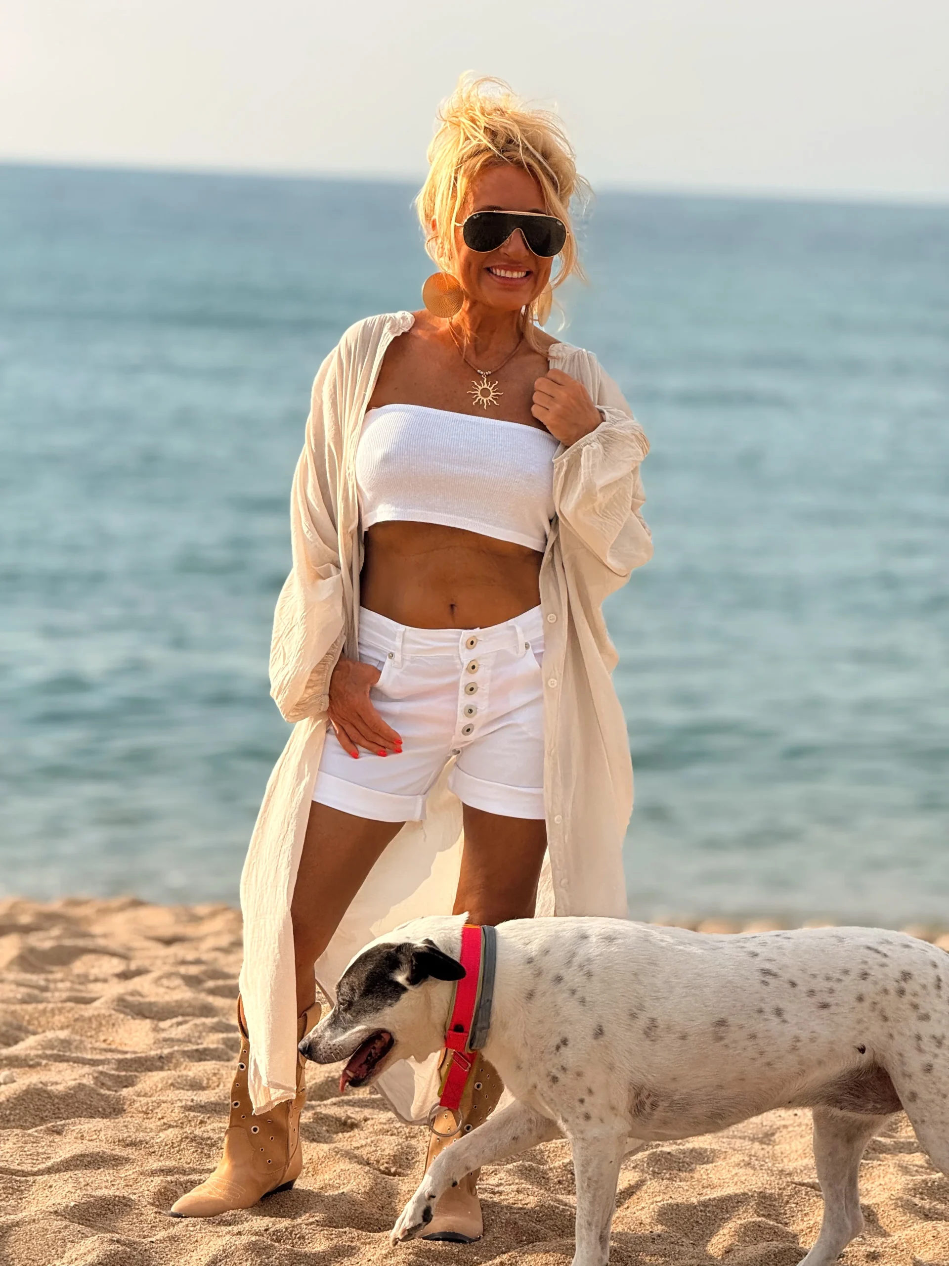 CAMISA TUNICA LARGA OVERSIZE ALEXIA MULTICOLOR - Imagen 3