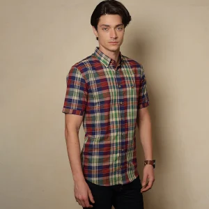 Camisa Cuadros M/C Color Azul Oscuro ref. 103010925