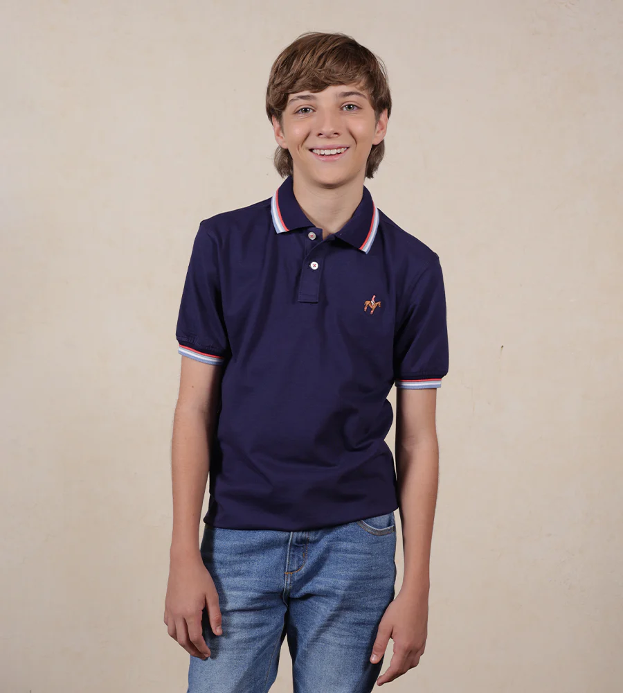 | Kids | Polo Contraste Color Azul Marino Oscuro Ref. 230051125 - Imagen 3