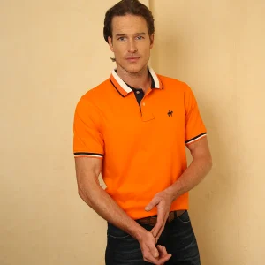 Polo Contraste Color Naranja Ref. 130010525
