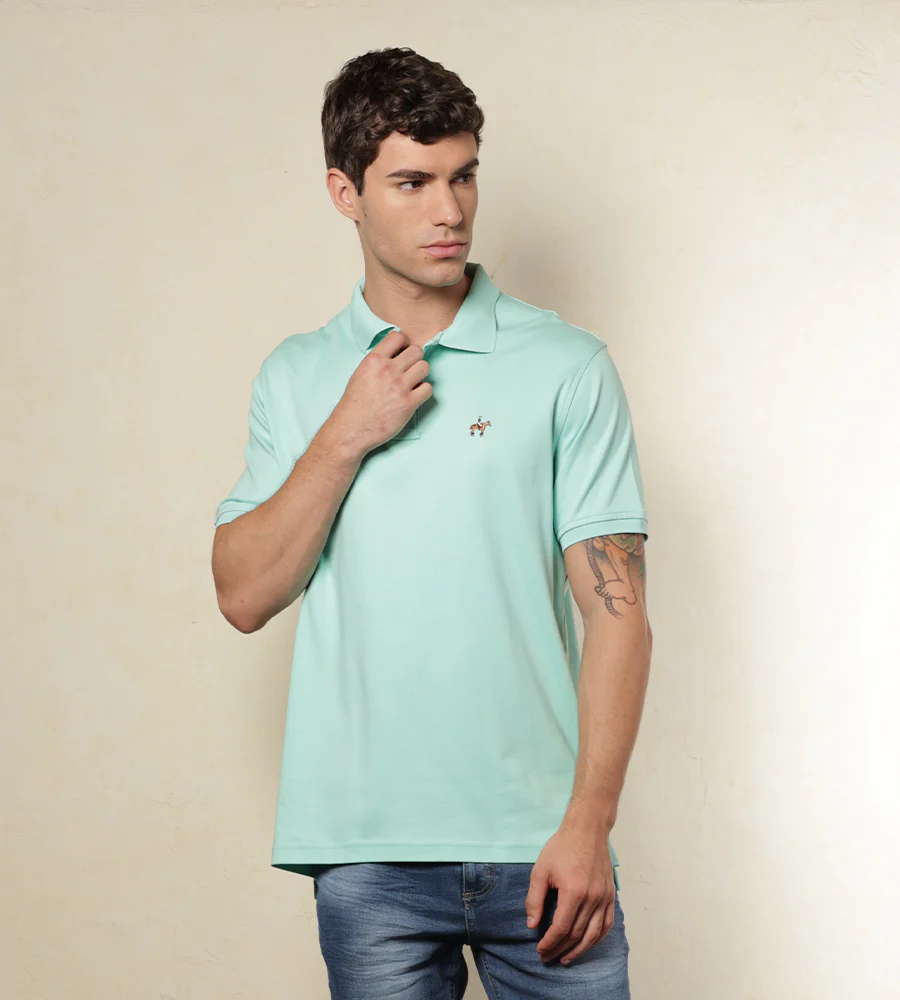 Polo Fondo Entero Color Verde Menta Claro Ref. 101180925 - Imagen 3