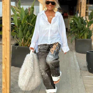 JEANS VAQUEROS MUÑECA GRIS