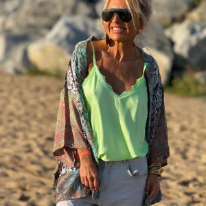 KIMONO CORTO ESTAMPADO MULTICOLOR