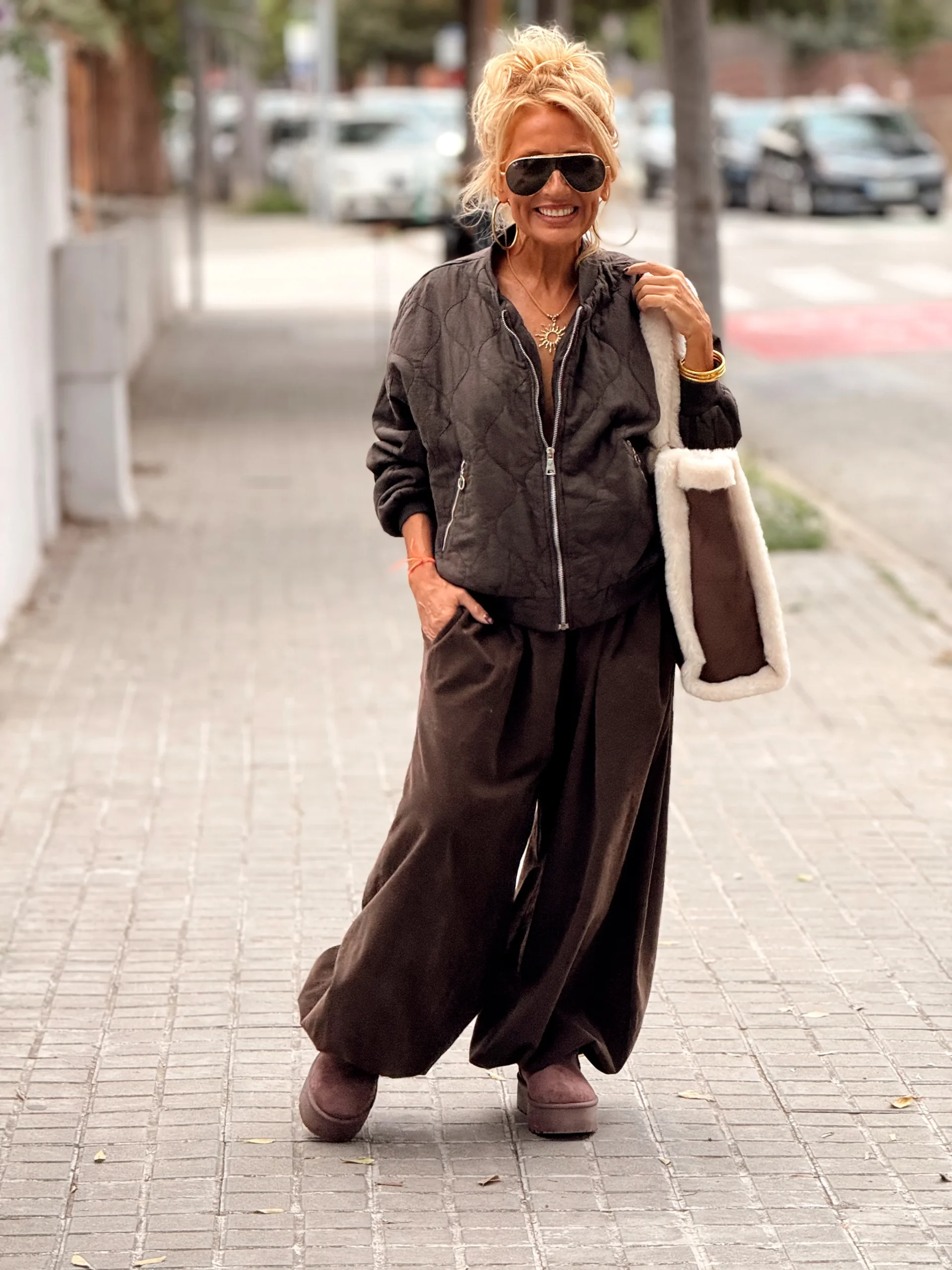 PANTALON OVERSIZE PANA JOGGER MULTICOLOR - Imagen 4