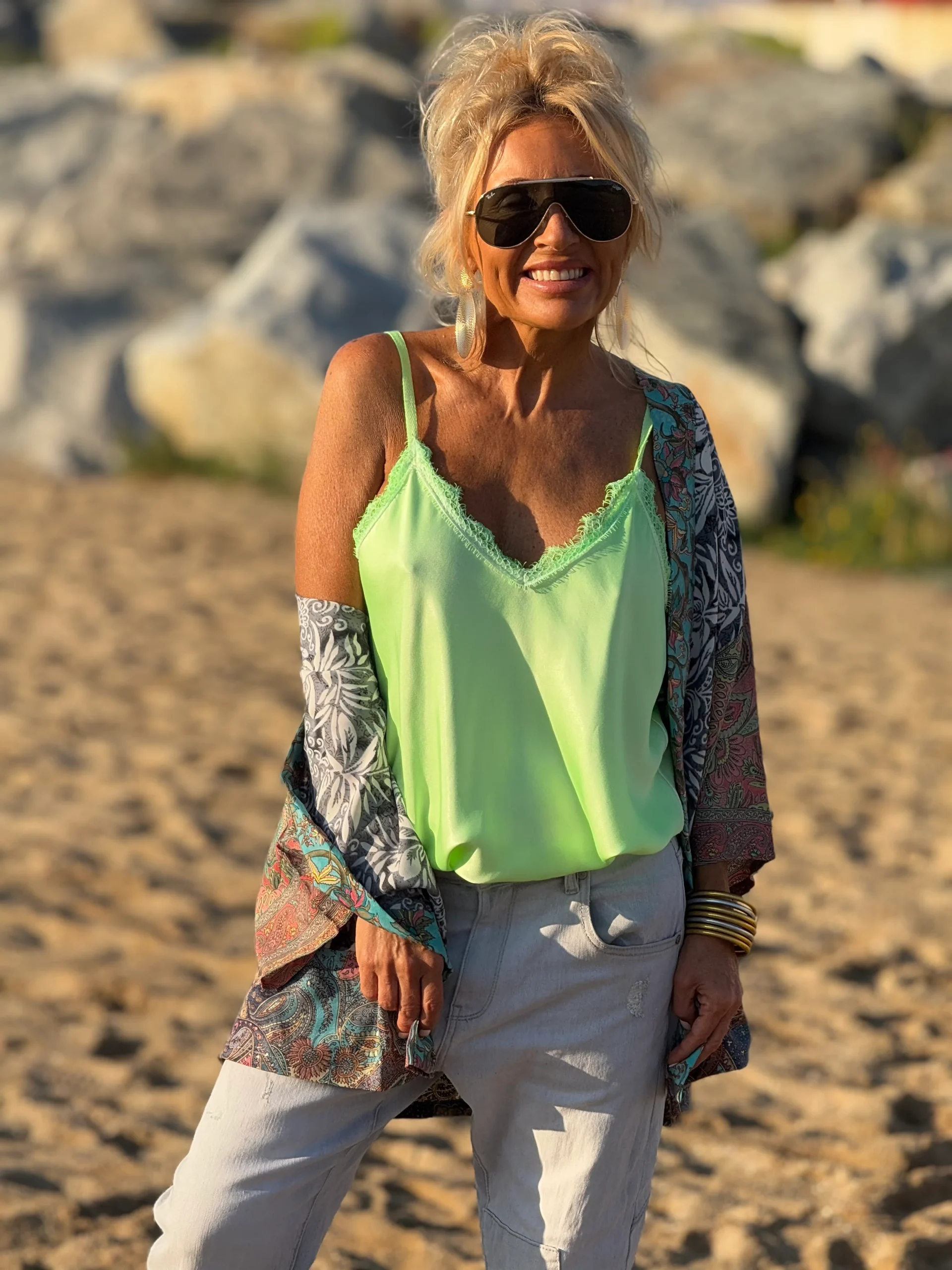 KIMONO CORTO ESTAMPADO MULTICOLOR - Imagen 6