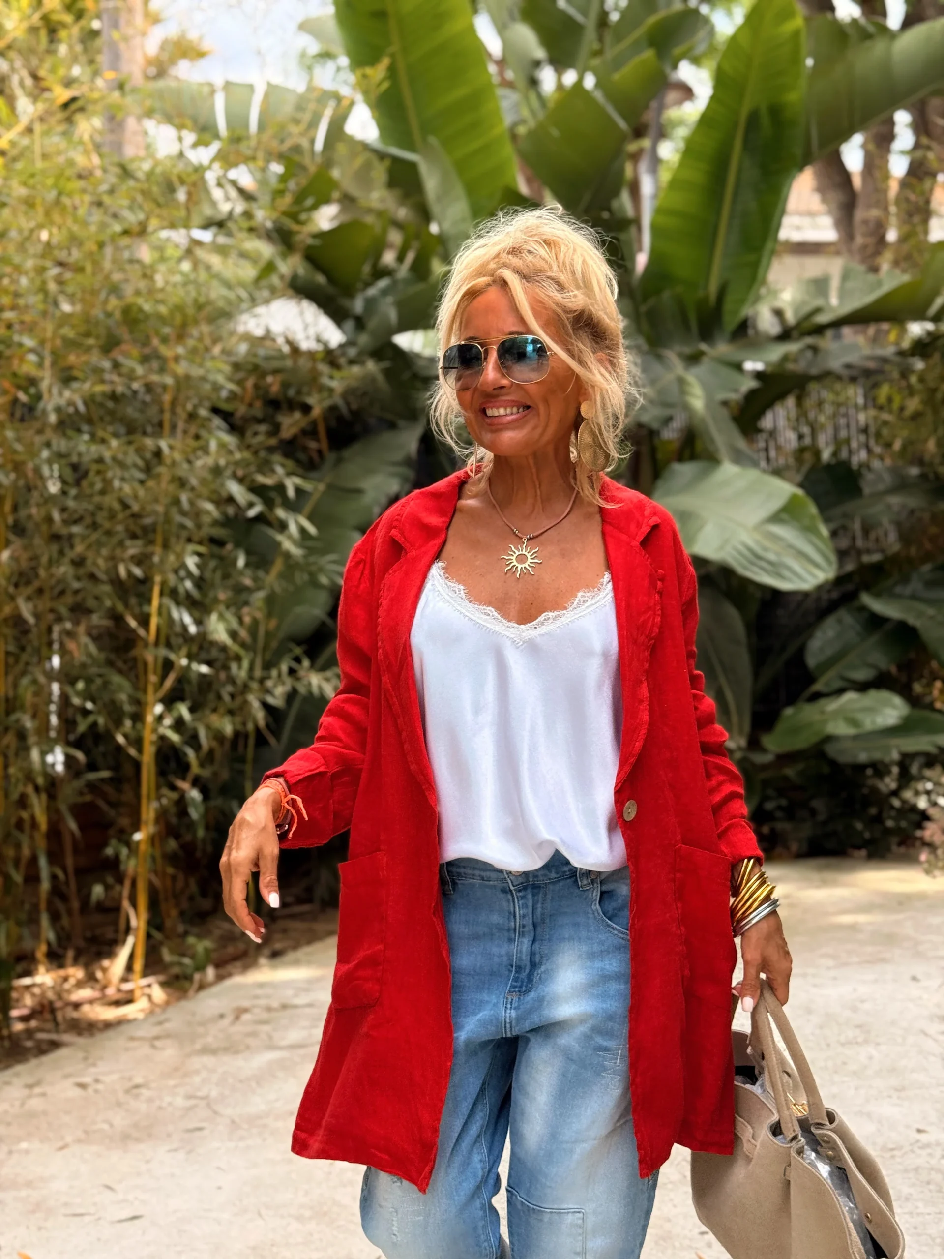 CHAQUETA LINO CHARLY FRESA - Imagen 6