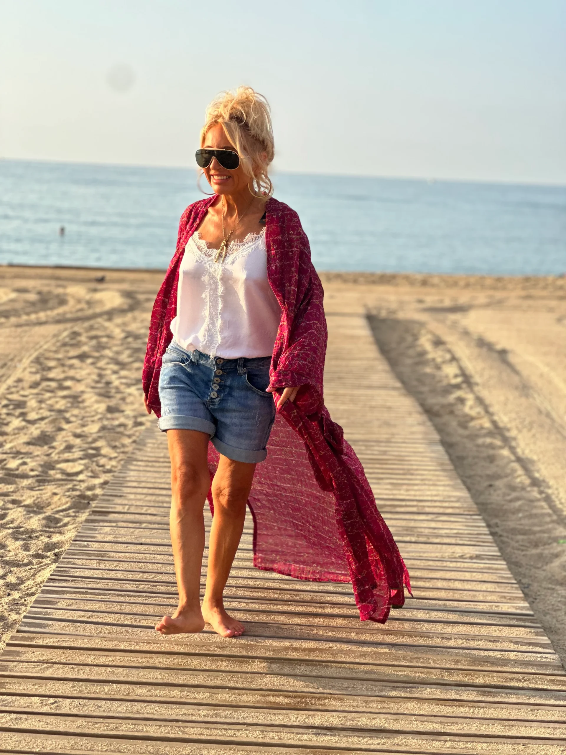 KIMONO OVERSIZE ESTAMPADO MANGA LARGA MULTICOLOR - Imagen 5