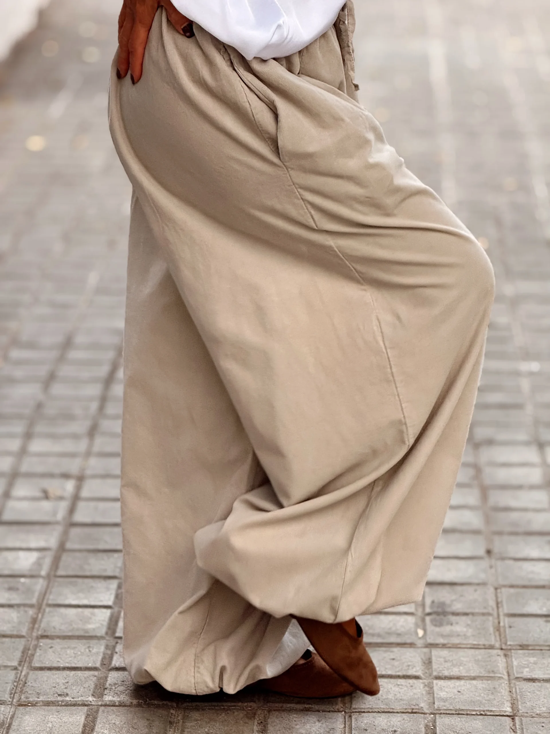 PANTALON OVERSIZE PANA JOGGER MULTICOLOR - Imagen 9