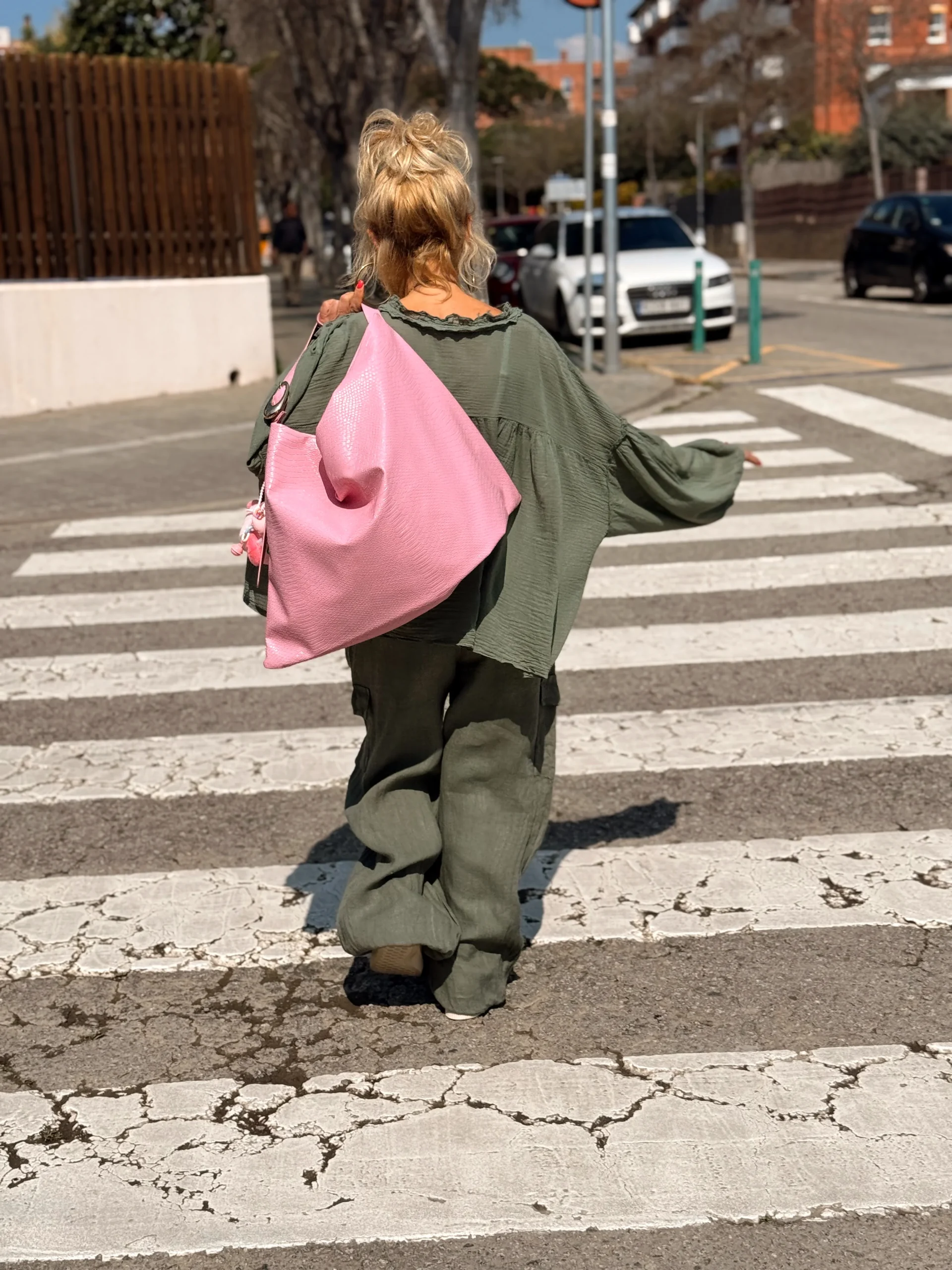 PANTALON LINO CARGO KAKI - Imagen 8