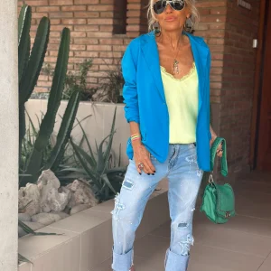 AMERICANA DESGASTADA JOYCE AZUL