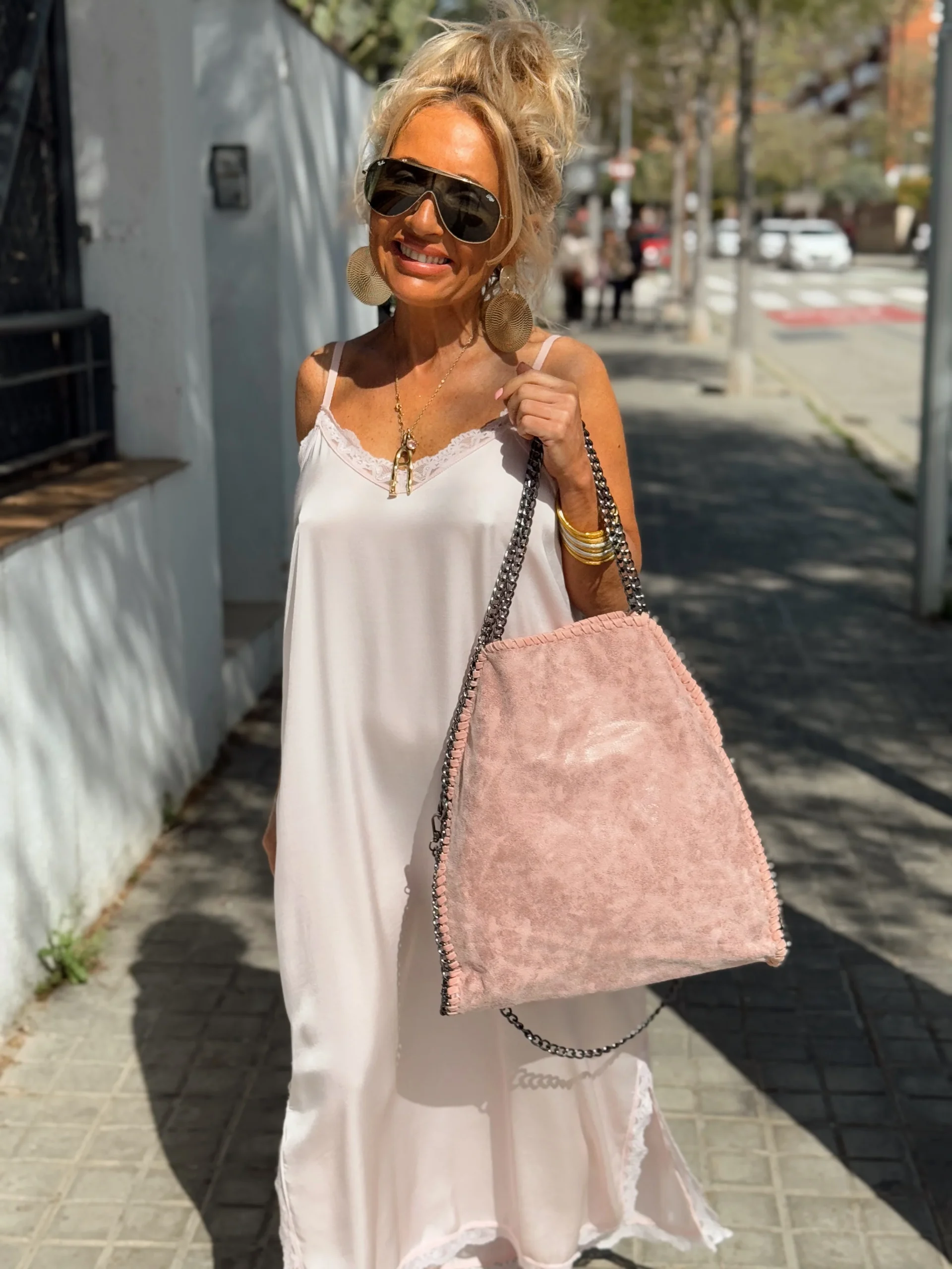 VESTIDO LENCERO FATY ROSA - Imagen 4