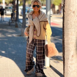 PANTALON CUADROS NOAH MARRÓN