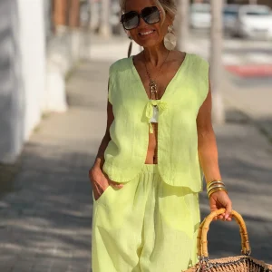 CHALECO CON LAZO JOYCE AMARILLO