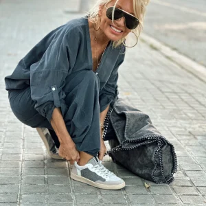 SNEAKERS MILA PLATEADO